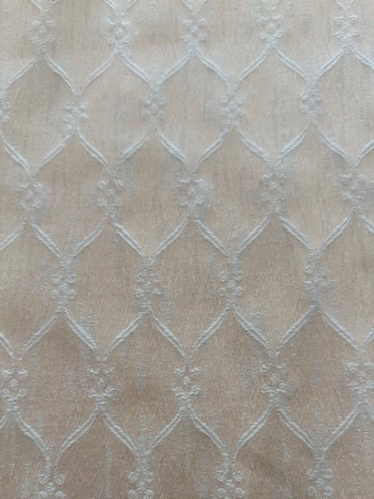 Pale Duck Egg/Pale Gold Trellis Jacquard