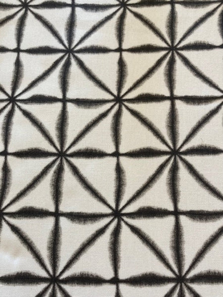 Charcoal Geometric Triangles in a Square Cotton Furnishing "Studio G - Nusa"
