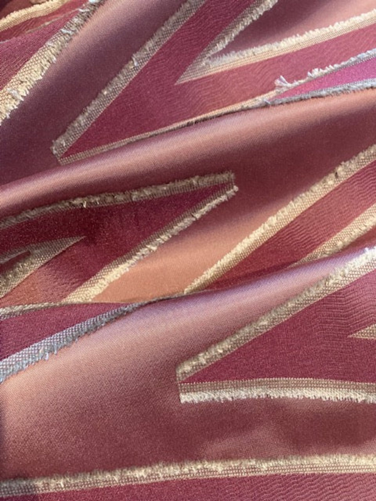 Bright Purple Chevron Jacquard Fabric 140cm – Harlequin “Morika” Furnishing Fabric