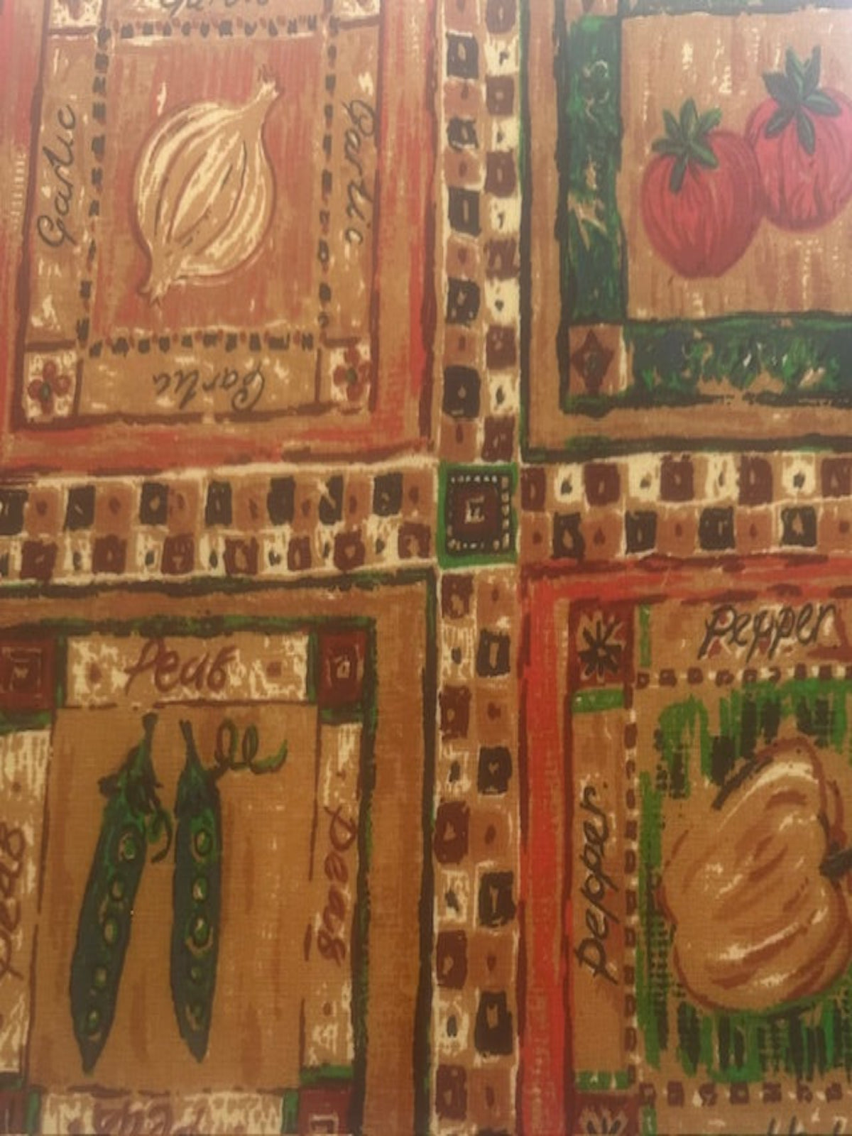 Vegetable Themed PVC Coated Cotton