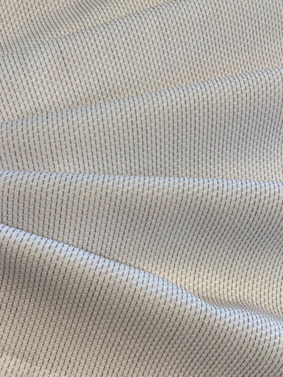 White Mini Dot & Dash Twill Shirting – Classic & Versatile