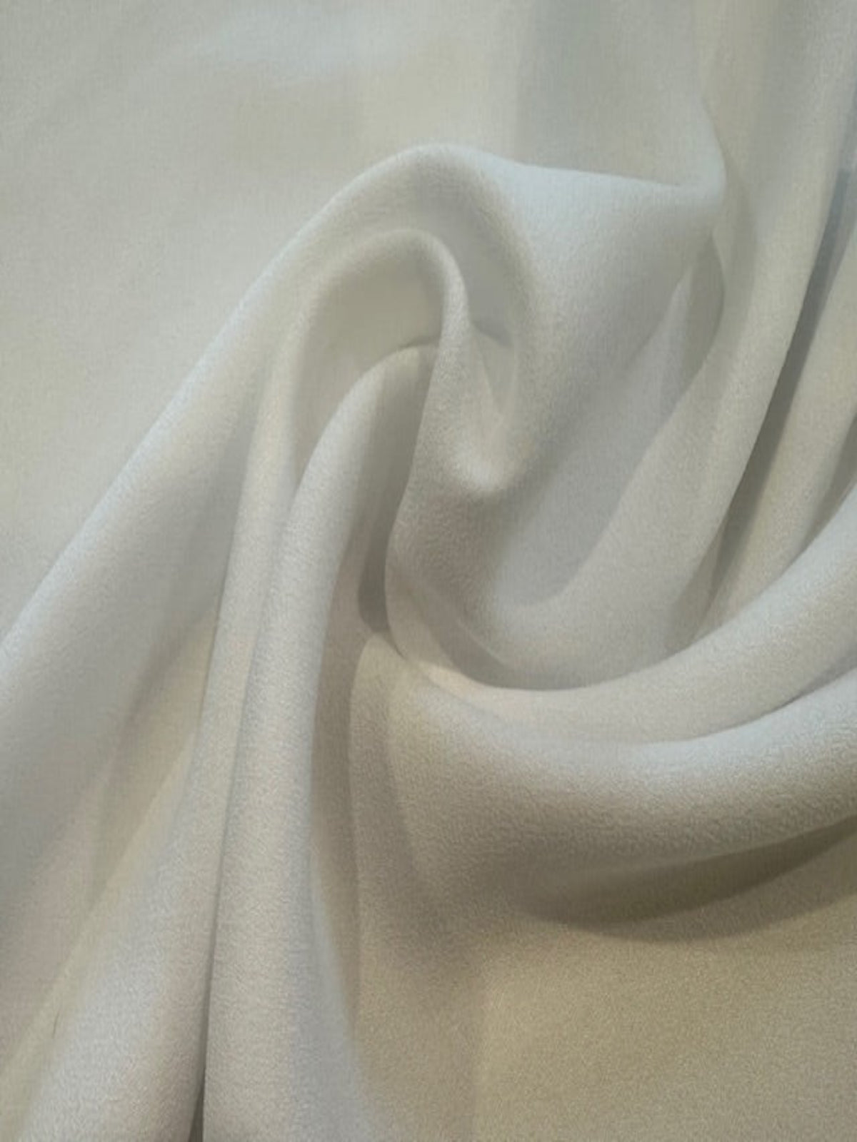 White Satin Backed Crepe - Fluid Handle