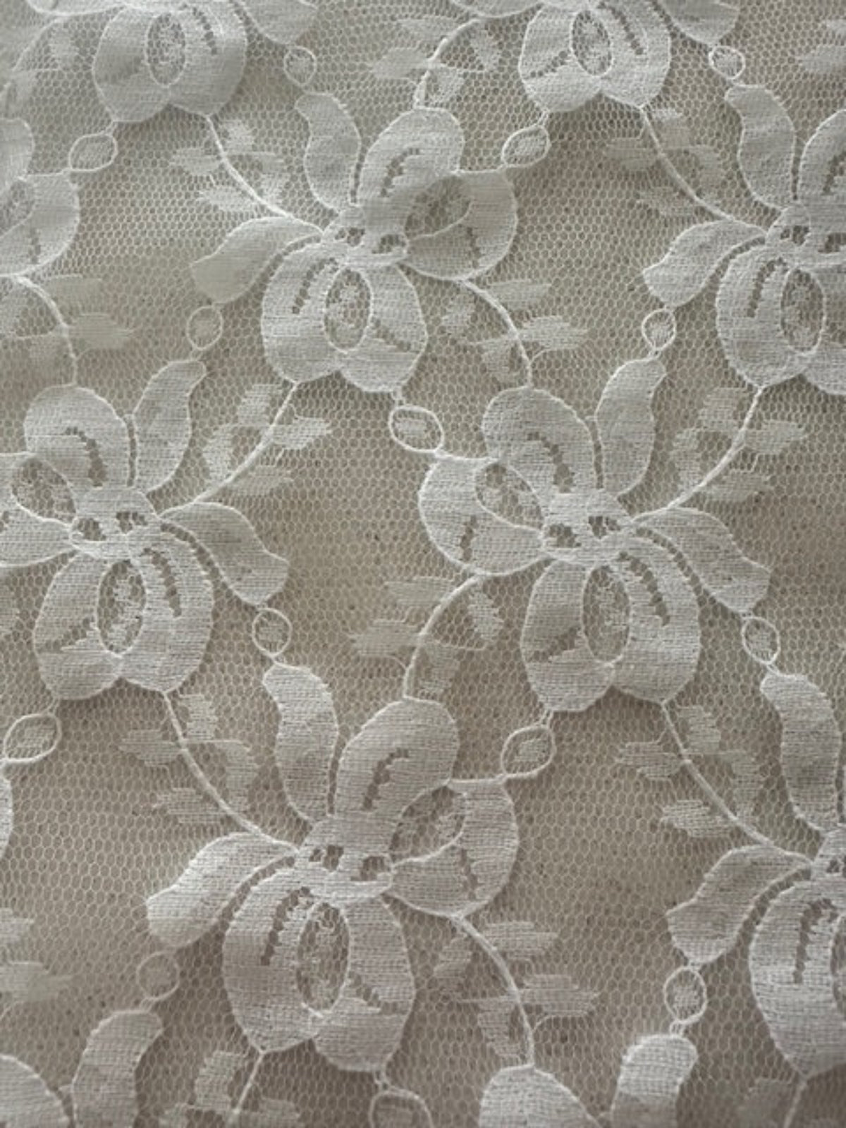 White Ribboned Criss Cross Lace