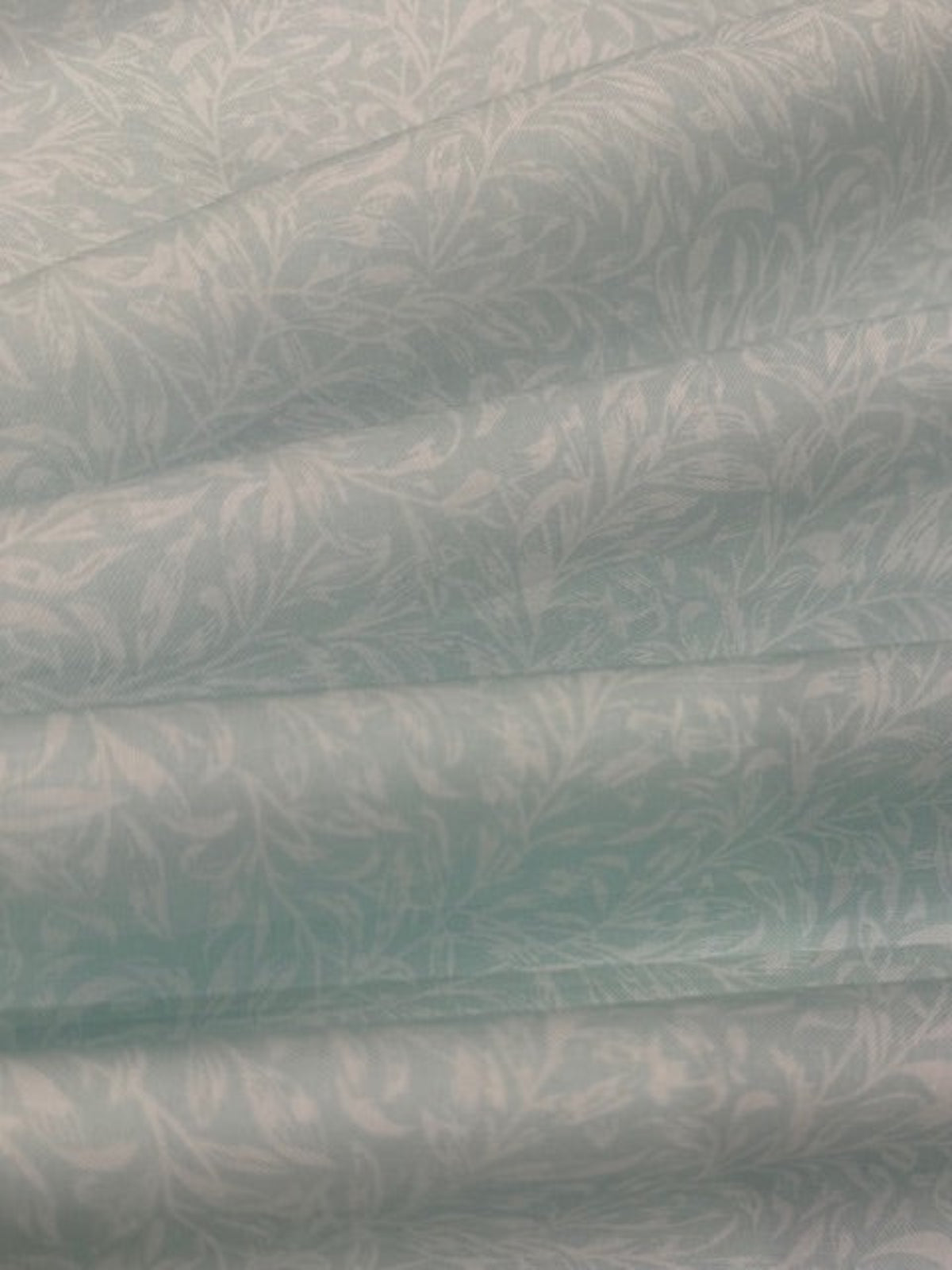Willow Bough Trailing Leaf on Seafoam Cotton by "William Morris"