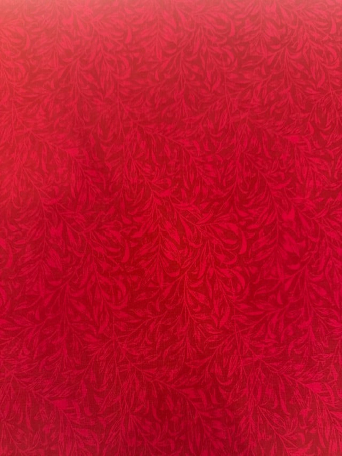 Willow Bough Trailing Leaf on Cherry Cotton by "William Morris"