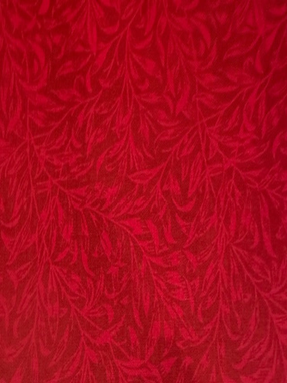 Willow Bough Trailing Leaf on Cherry Cotton by "William Morris"