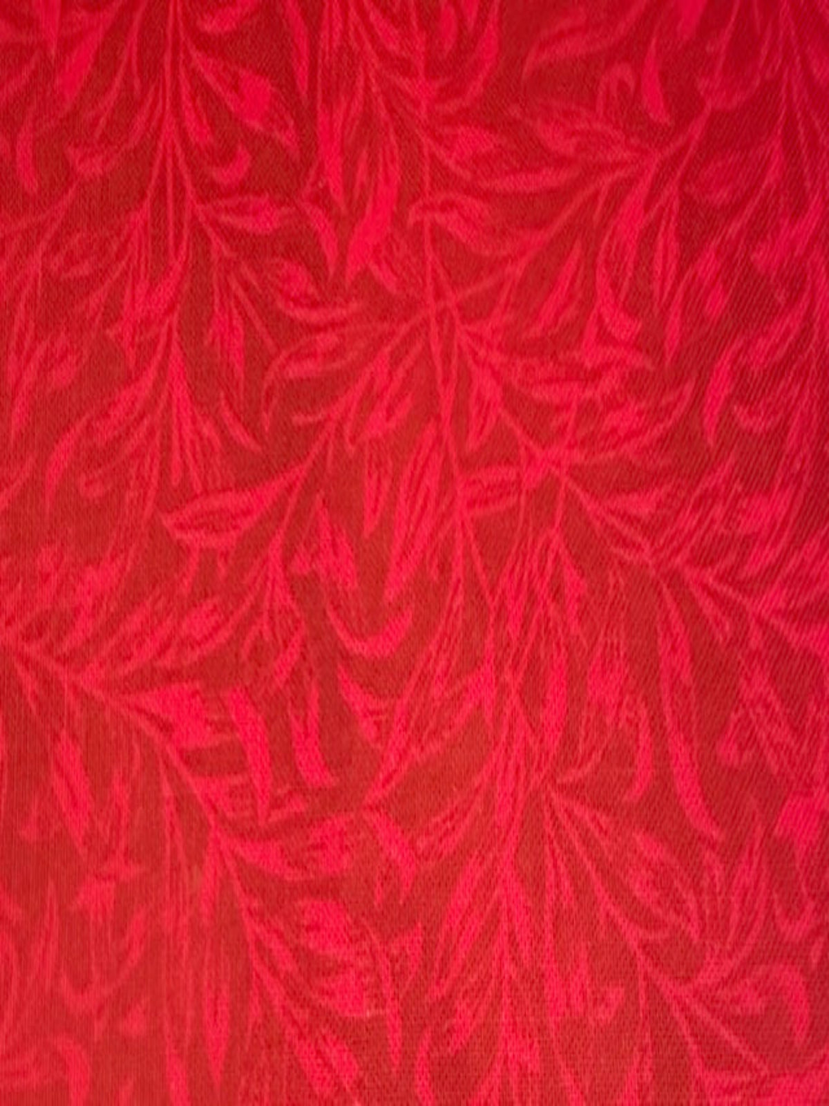 Willow Bough Trailing Leaf on Cherry Cotton by "William Morris"