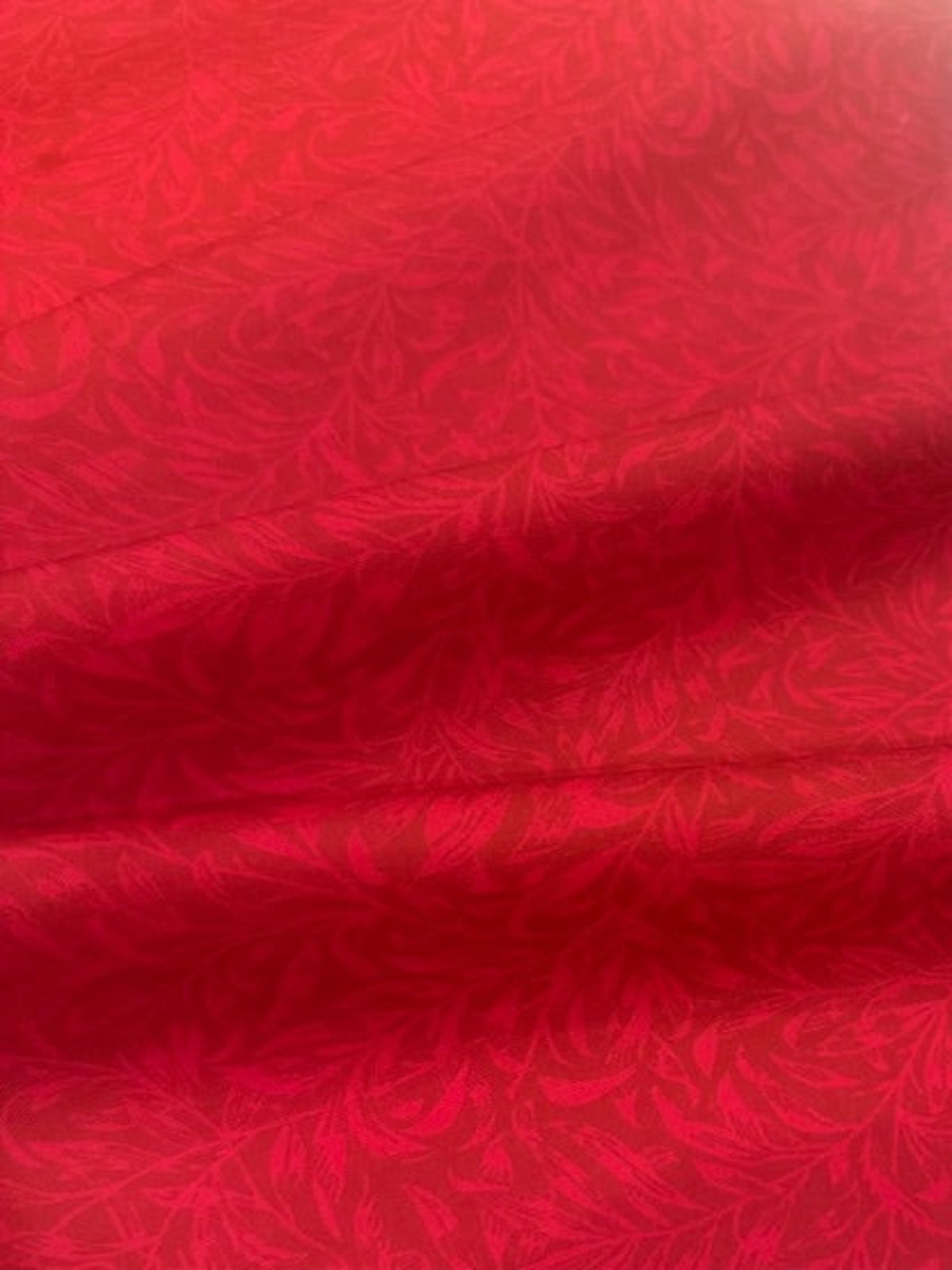 Willow Bough Trailing Leaf on Cherry Cotton by "William Morris"