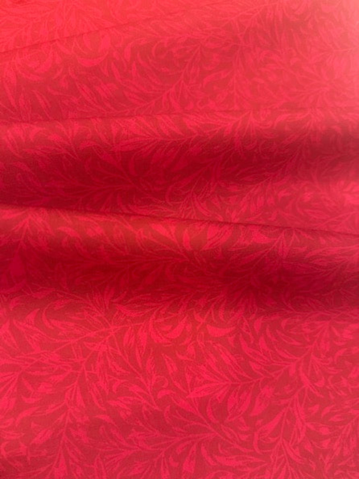 Willow Bough Trailing Leaf on Cherry Cotton by "William Morris"