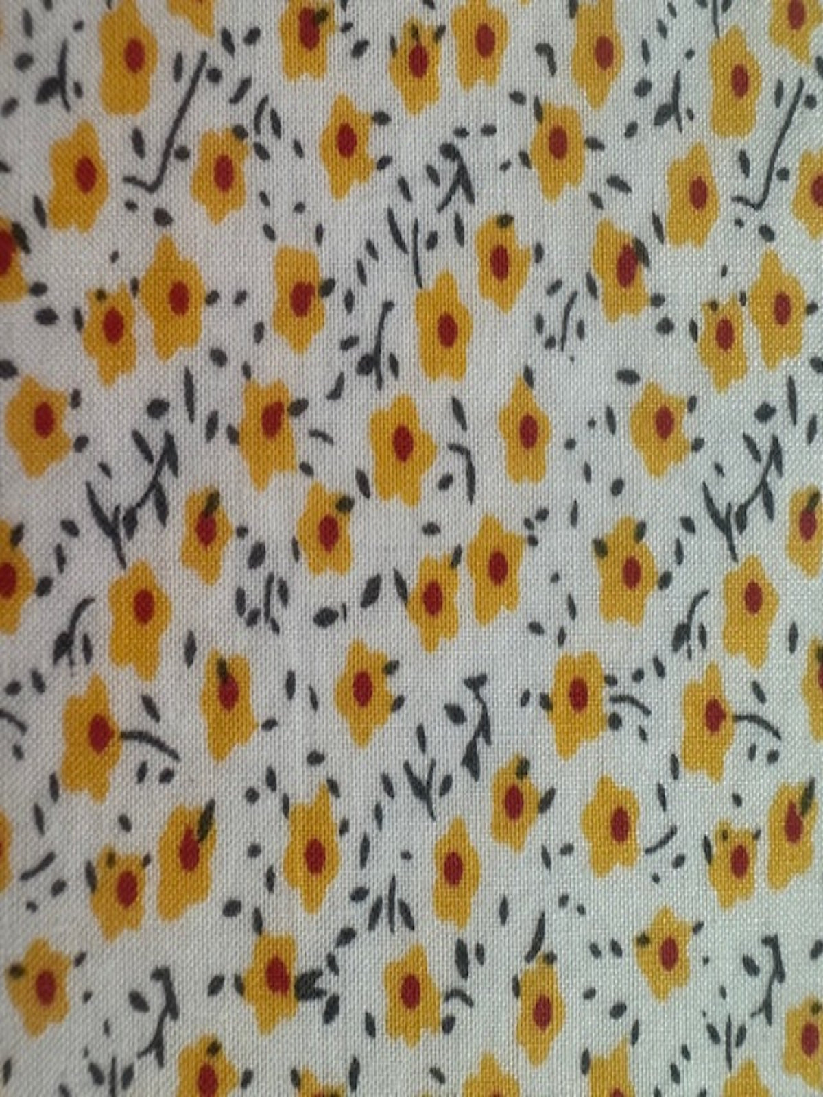 Yellow/Orange Ditsy on Cotton Poplin