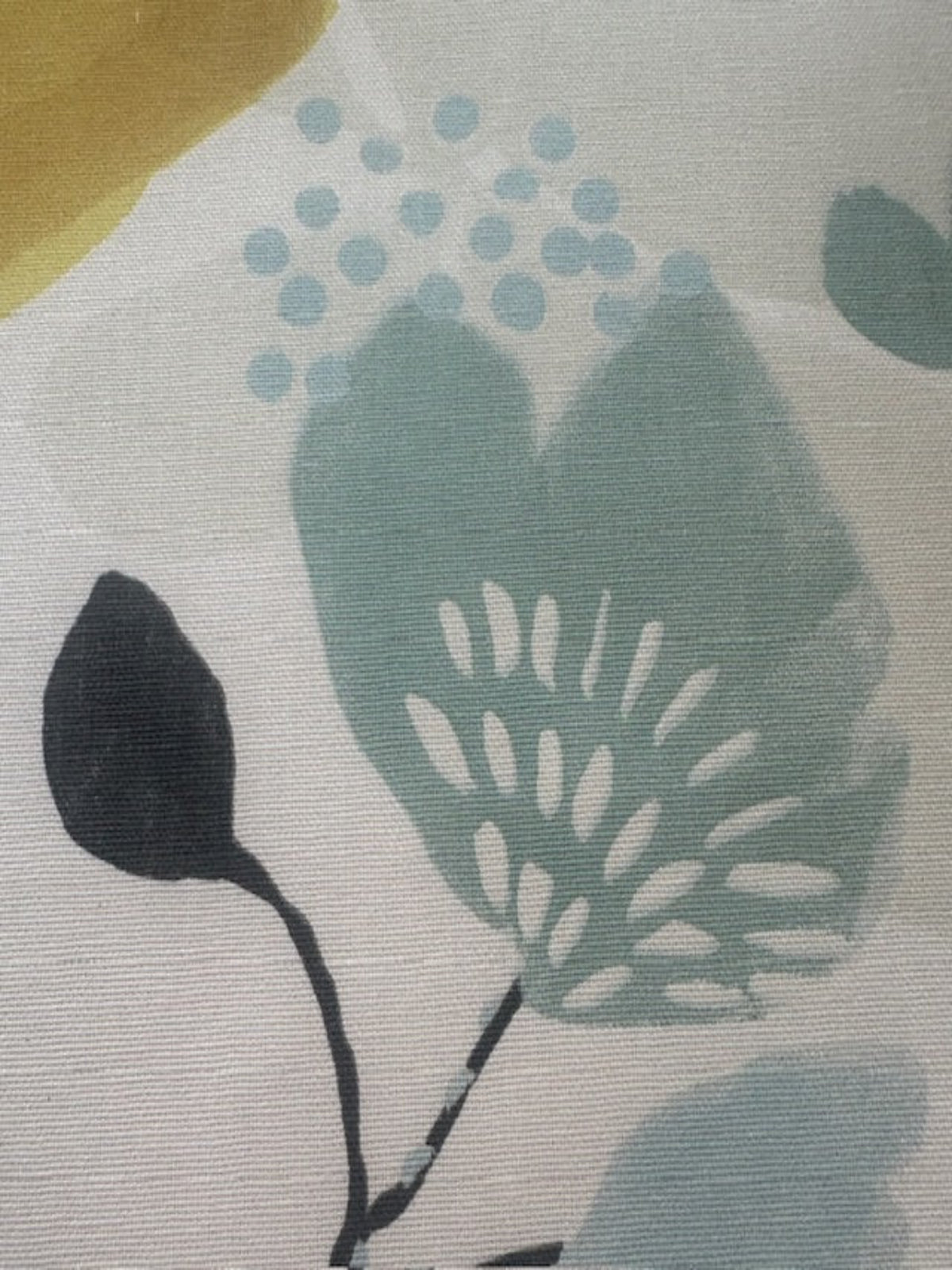 Yellow Multi Large Floral Cotton Furnishing