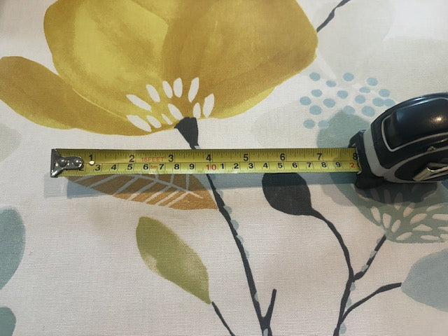 Yellow Multi Large Floral Cotton Furnishing