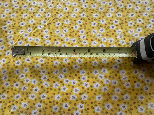 Yellow Small Floral on Cotton Poplin