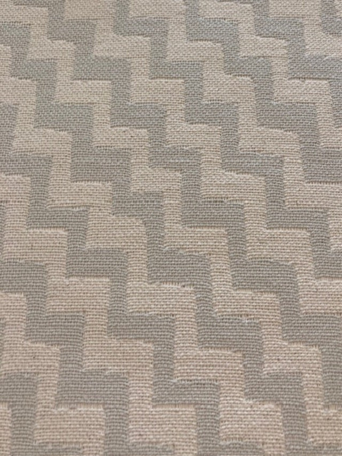 Silver & Cream Stepped Jacquard