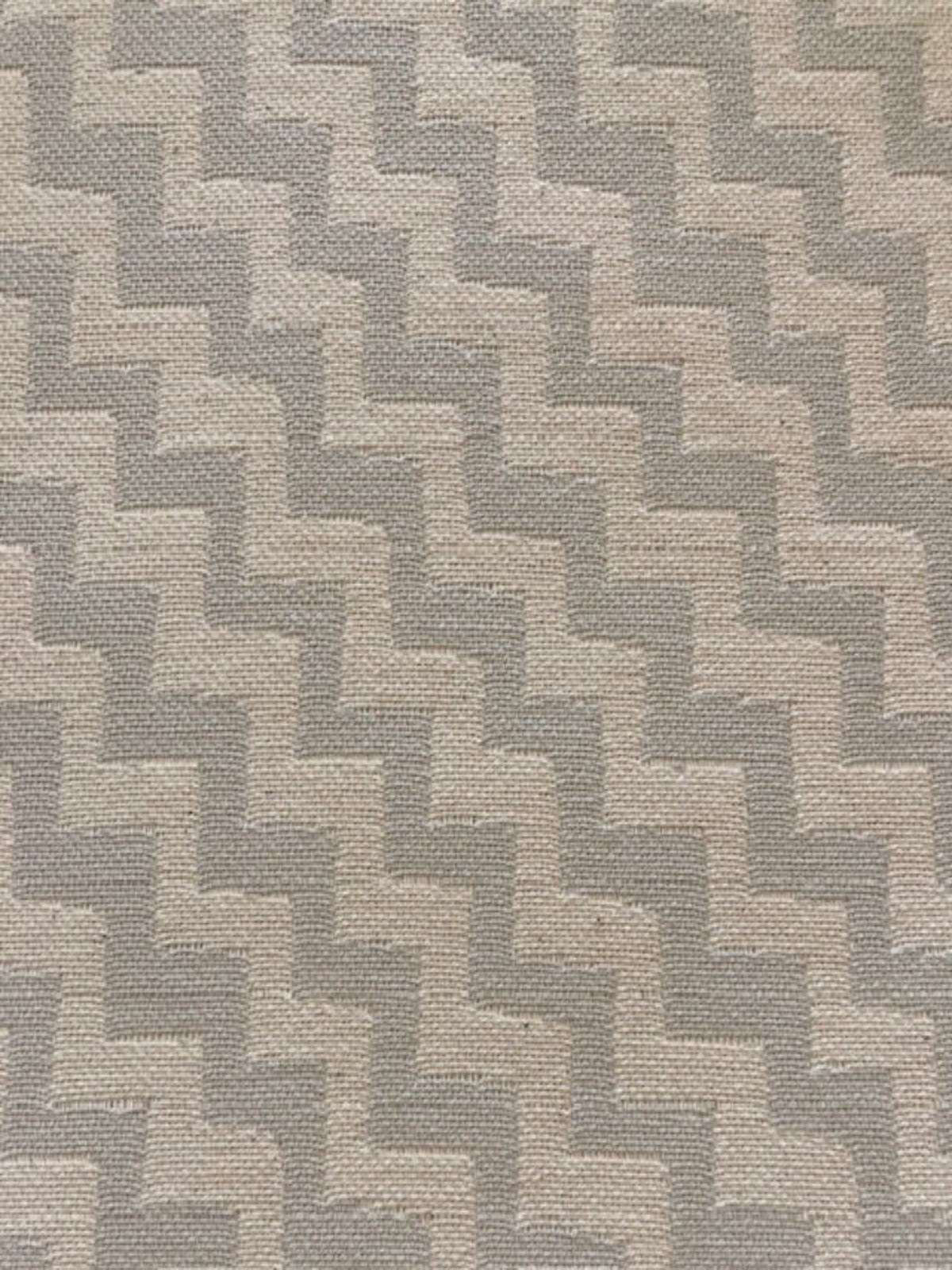 Silver & Cream Stepped Jacquard