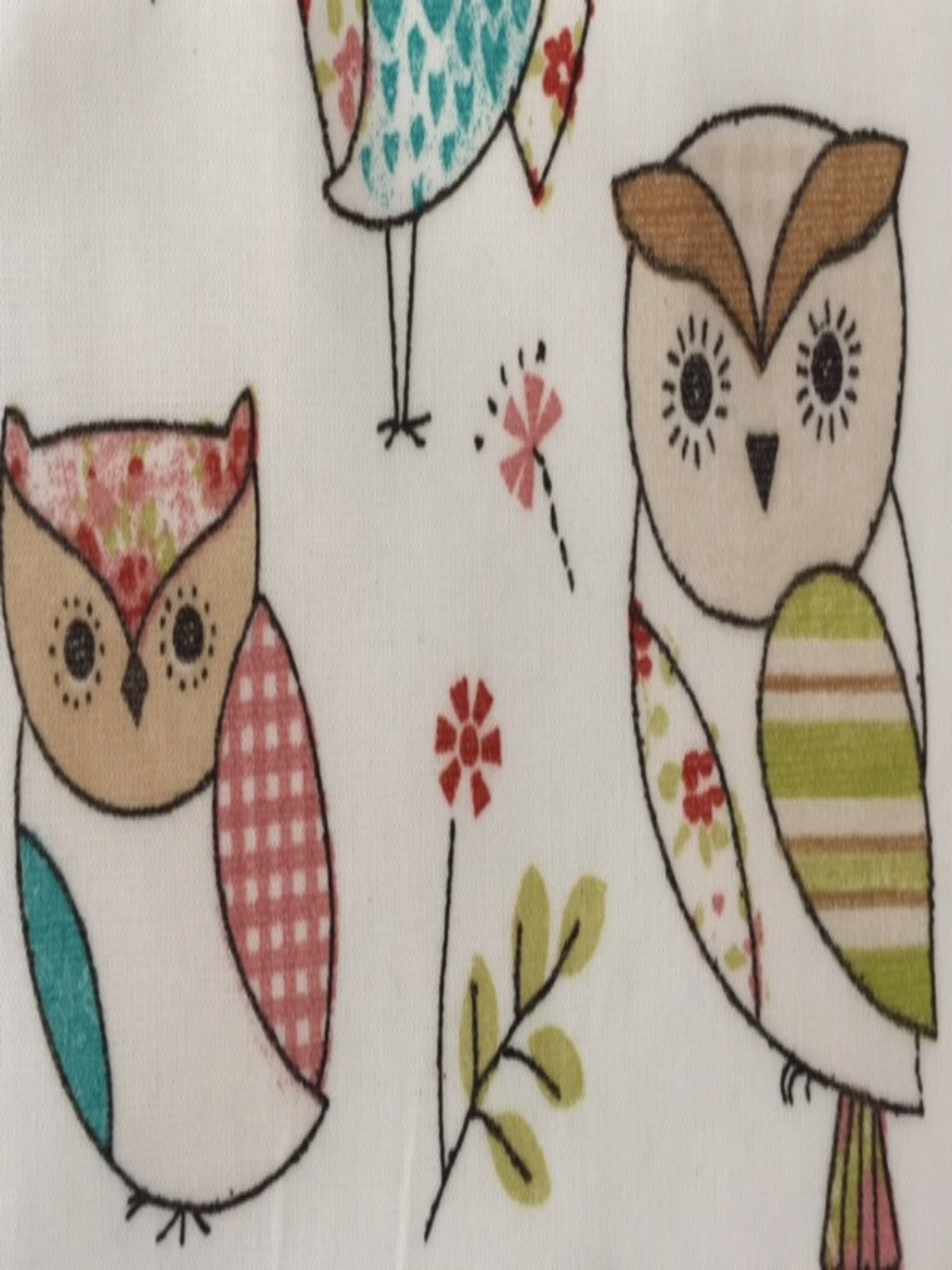Owls PVC Coated Cotton - Deadstock fabric on AmoThreads