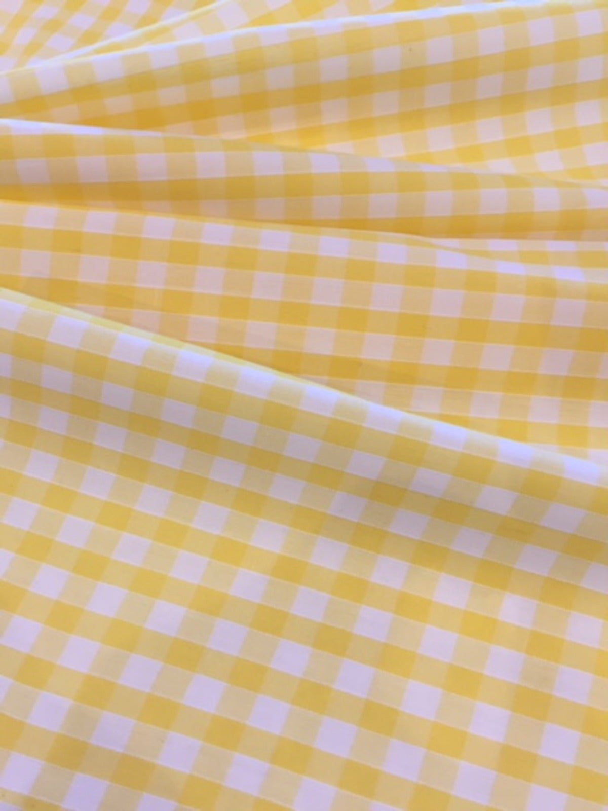 Yellow 1/4" Gingham Check - Deadstock fabric on AmoThreads