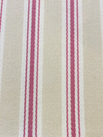 Rose/Cream Cotton Stripe