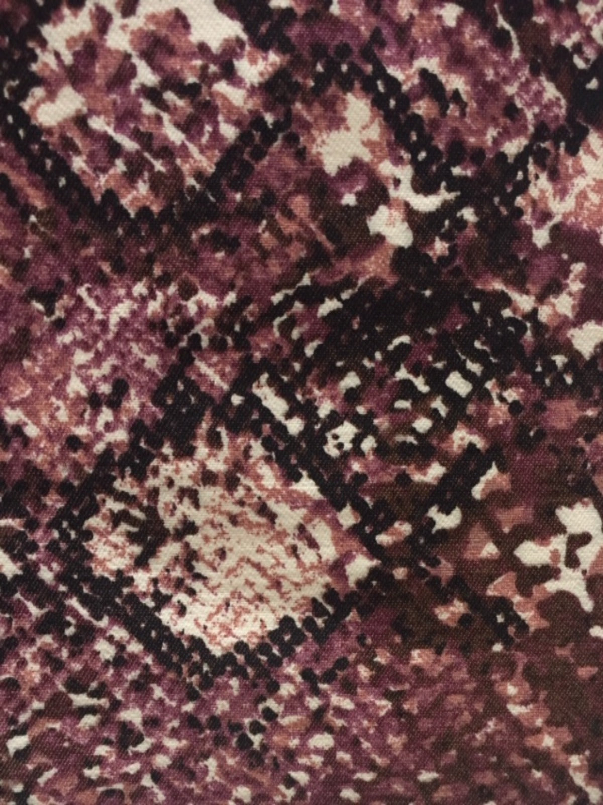 Mauve Snakeskin Print on Stretch Woven