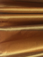 Gold/Orange irridescent wide stripe on Silk Dupion - Deadstock fabric on AmoThreads