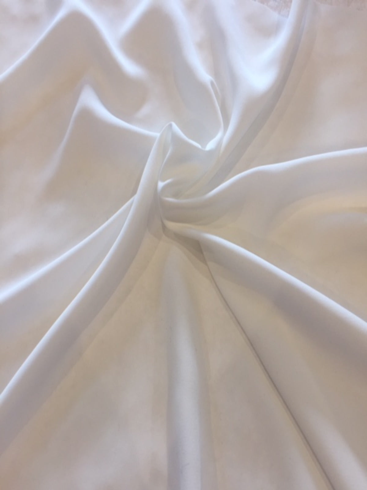 Ivory Crepe de Chine RECYCLED Polyester - Deadstock fabric on AmoThreads