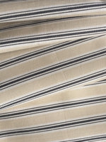 Charcoal/Cream Cotton Stripe - Deadstock fabric on AmoThreads