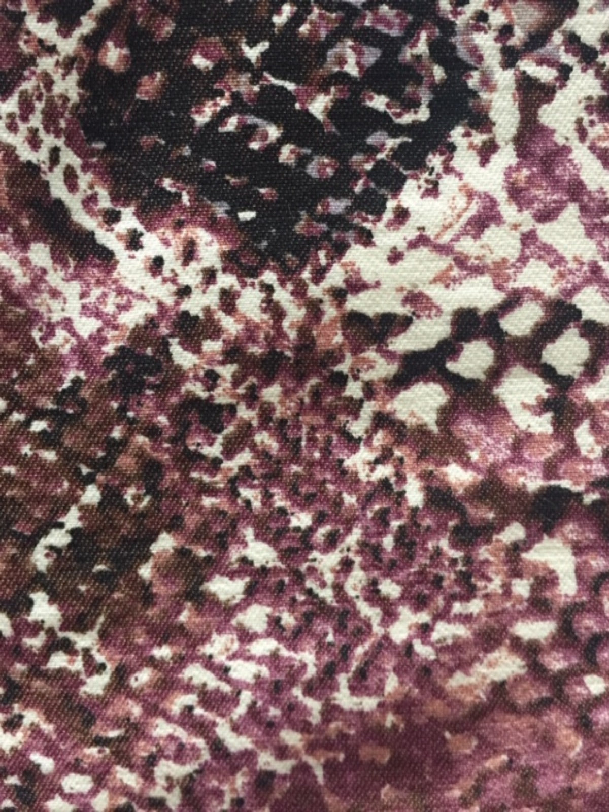 Mauve Snakeskin Print on Stretch Woven