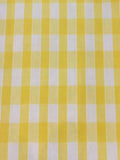 Yellow 1/4" Gingham Check - Deadstock fabric on AmoThreads