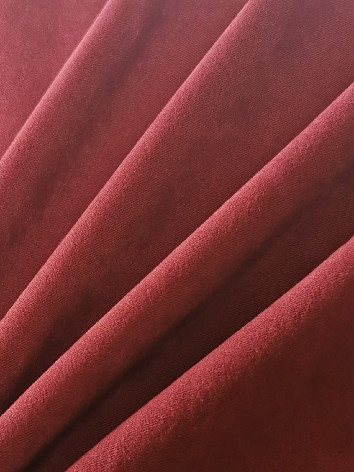 Burgundy Suede One Side Satin the other with One Way Stretch