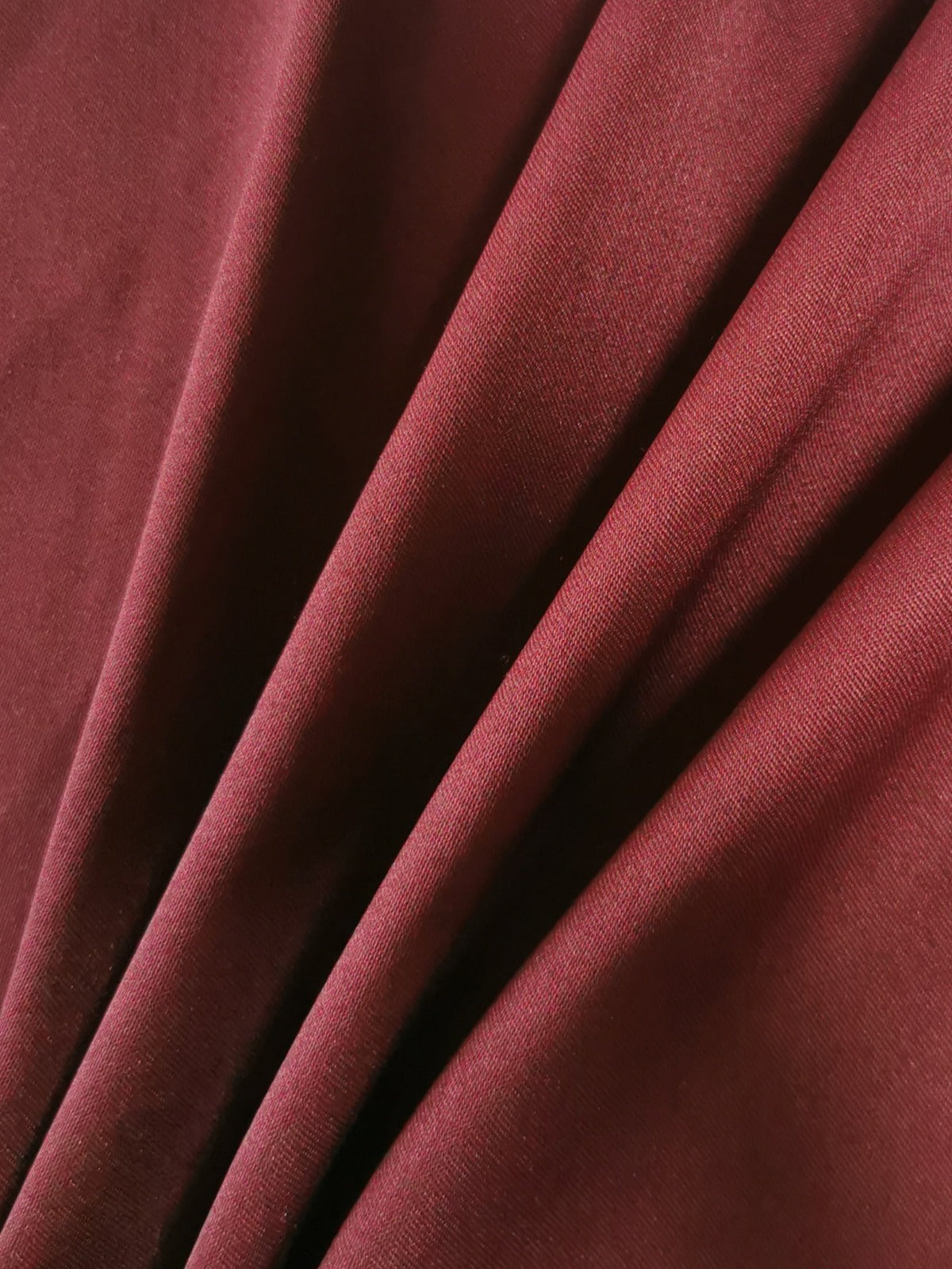 Burgundy Suede One Side Satin the other with One Way Stretch