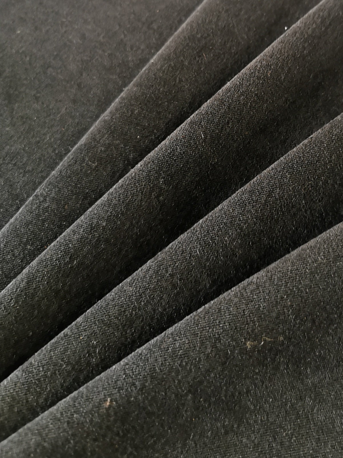 Black One Side Suede, One Side Satin