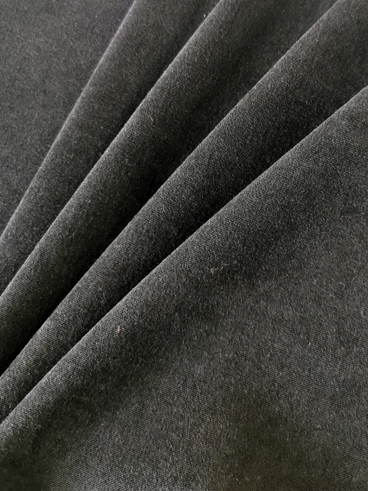 Black One Side Suede, One Side Satin