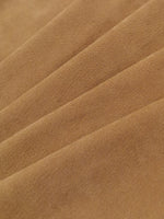 Coffee Single-Sided Suede Satin On Reverse