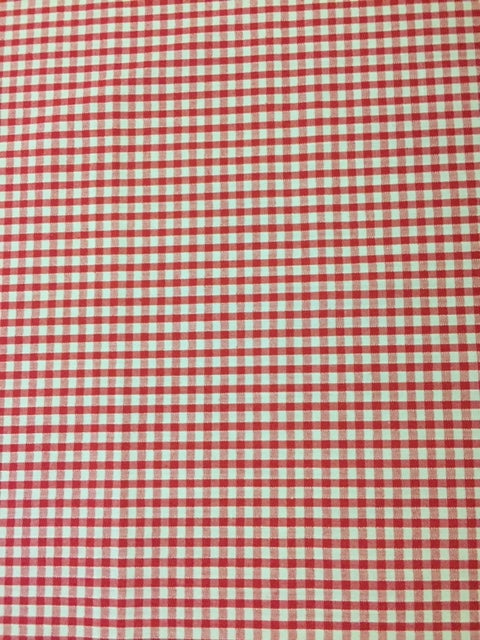 Red 1/8" gingham check - Deadstock fabric on AmoThreads