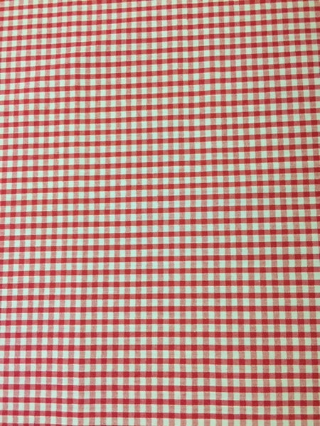 Red 1/8" gingham check - Deadstock fabric on AmoThreads
