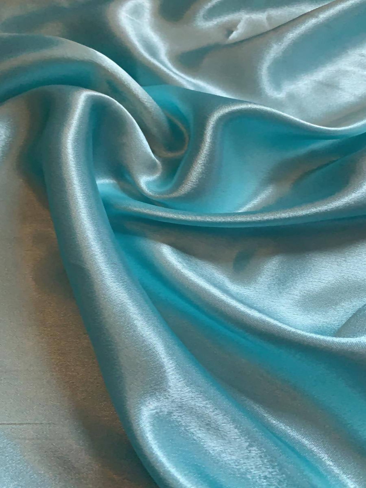 Spearmint Satin Backed Crepe - Deadstock fabric on AmoThreads