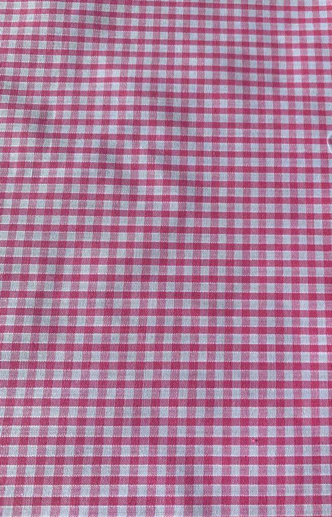 Pink 1/8" Gingham Check - Deadstock fabric on AmoThreads