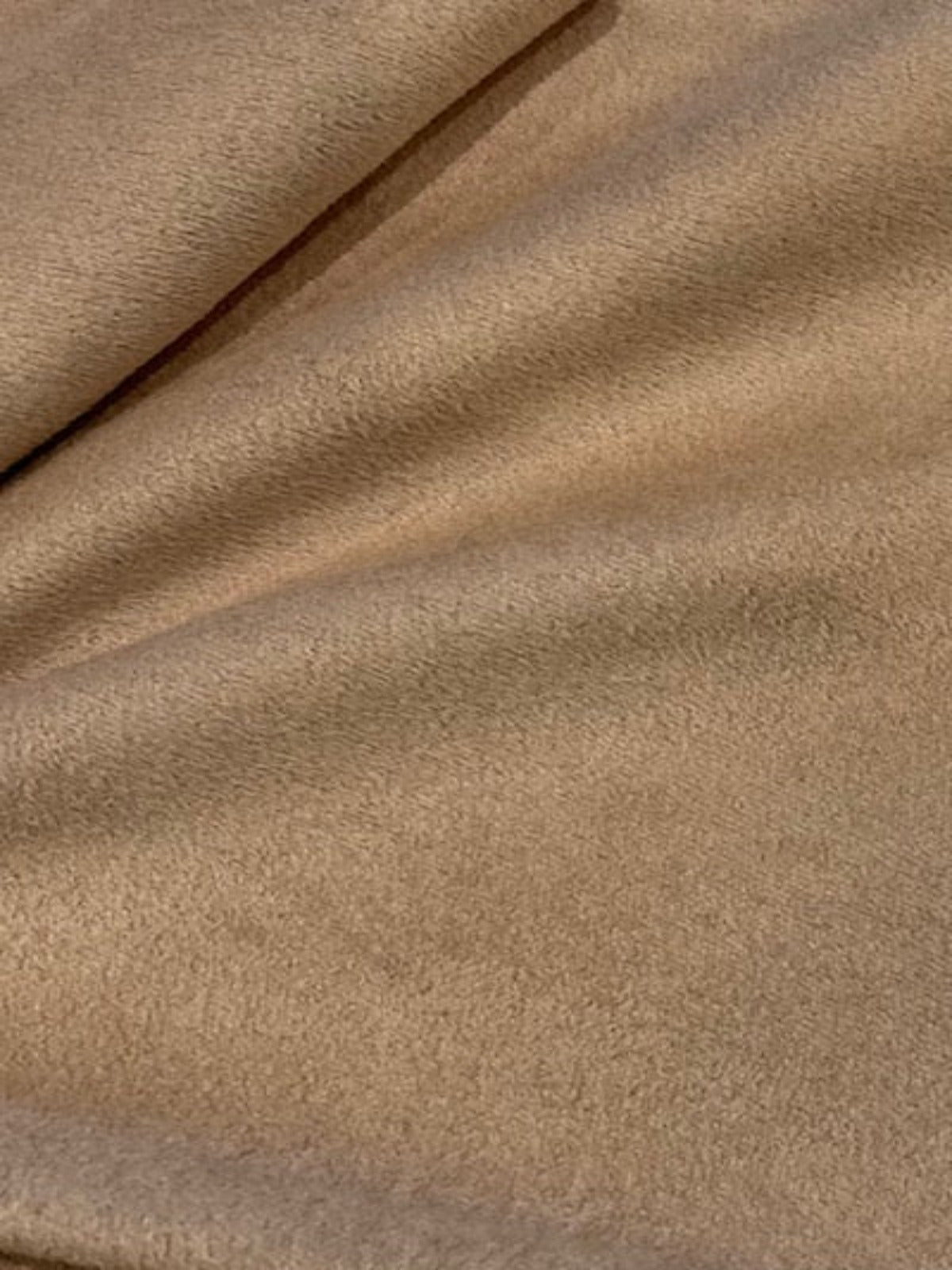 Beige Suede one Side, Sheen the other, Fluid Drape
