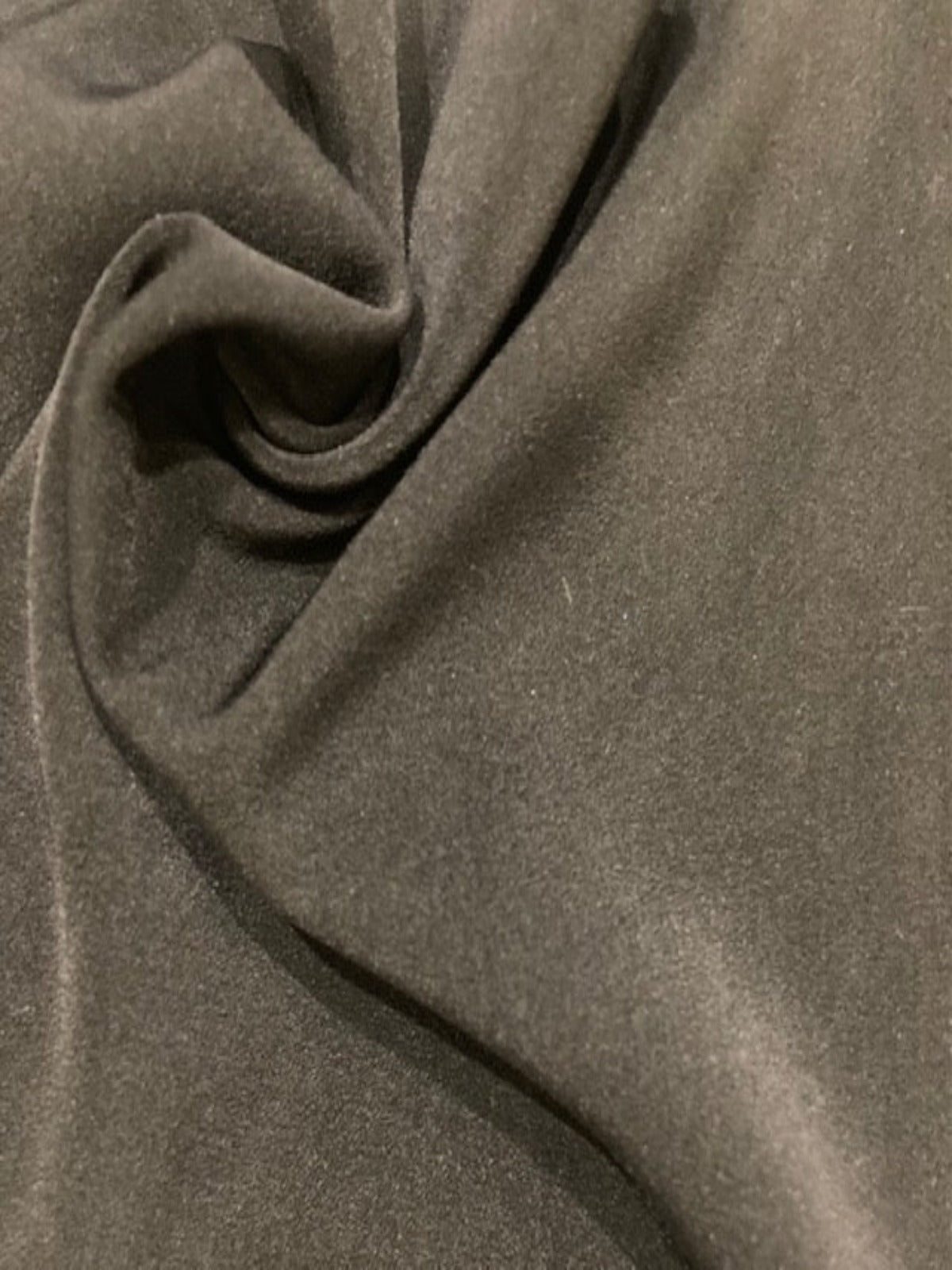 Black Heavy Drapey Woven with One Way Stretch