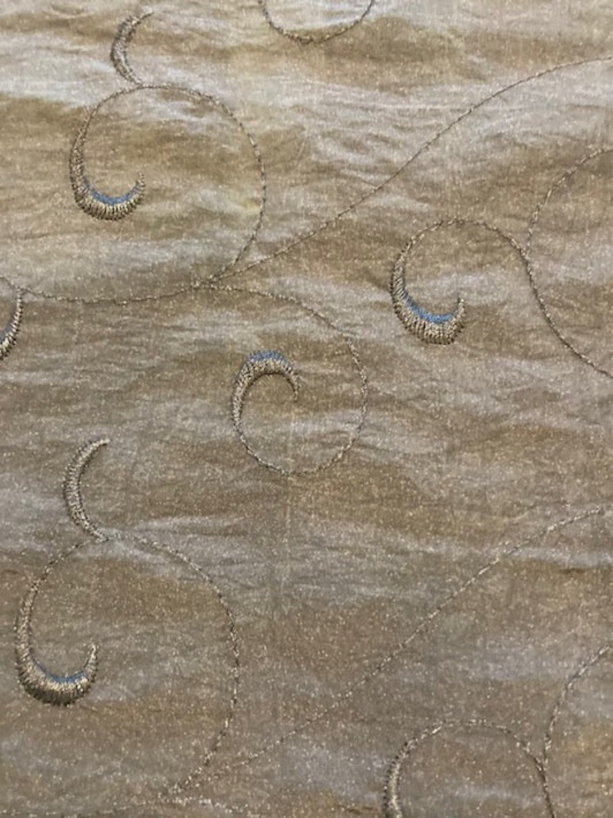 Black Crinkle Taffeta with Self Coloured Embroidery