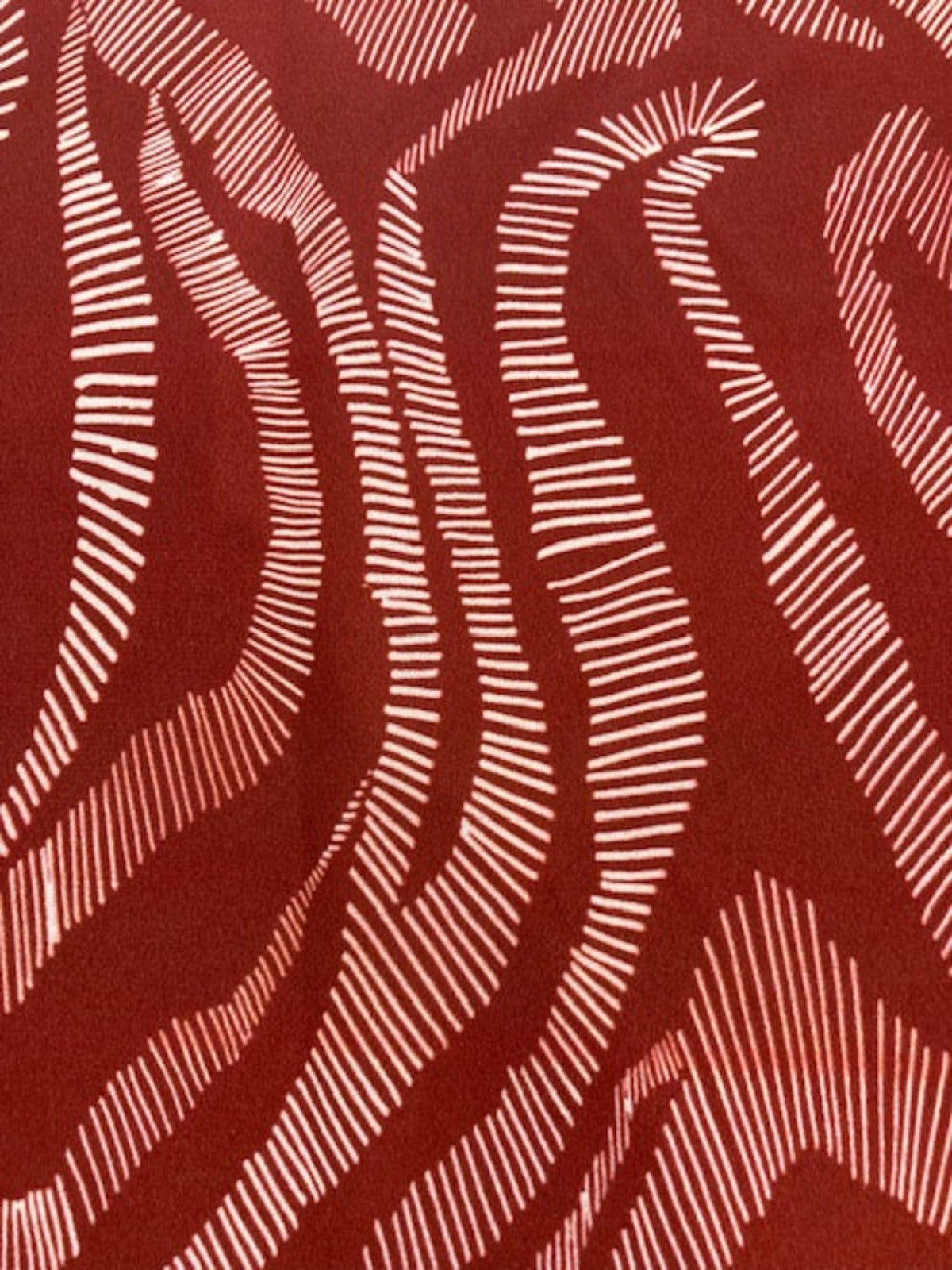 Brick Abstract Zebra Print on Crepe De Chine