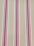 Rose/Cream Cotton Stripe