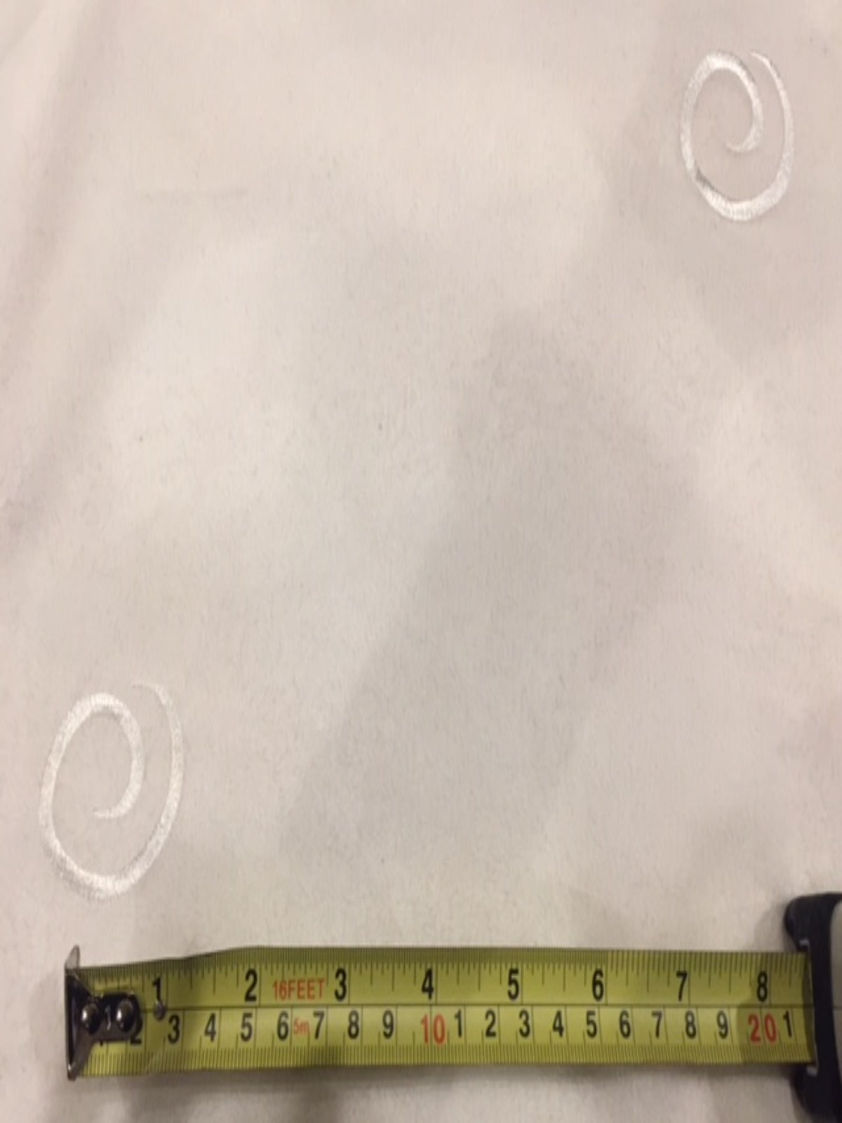 Ivory Swirl embroidery on Organza