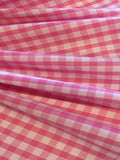 Pink 1/4" Gingham Check - Deadstock fabric on AmoThreads