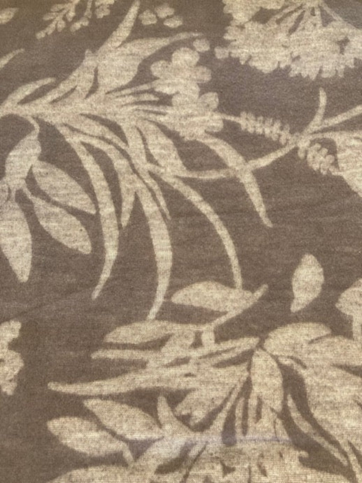 Chocolate Knitted Flower Self Coloured burn out