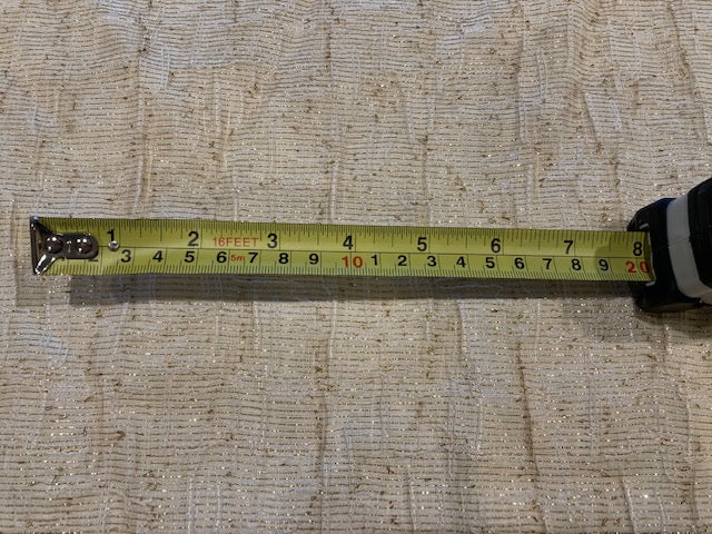 Cream Embossed with Gold Lurex Detail