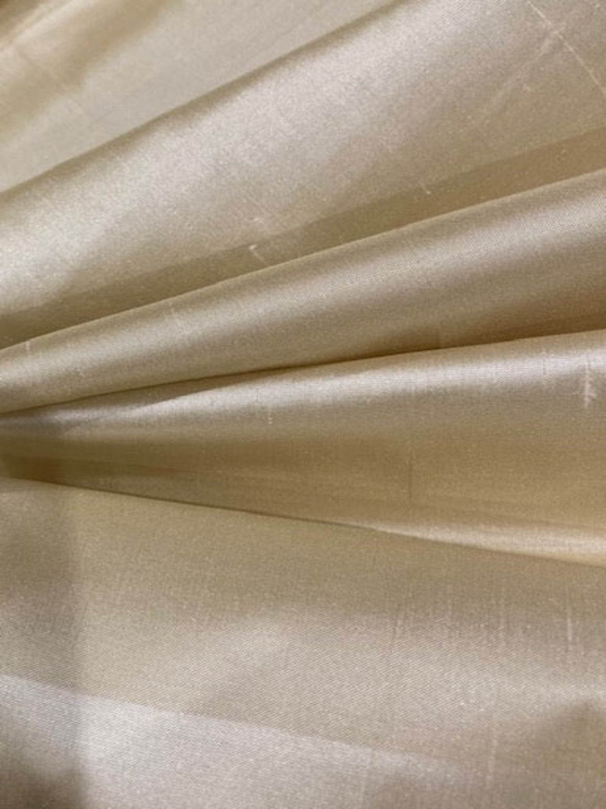 Cream / Cream Stripe Silk Dupion