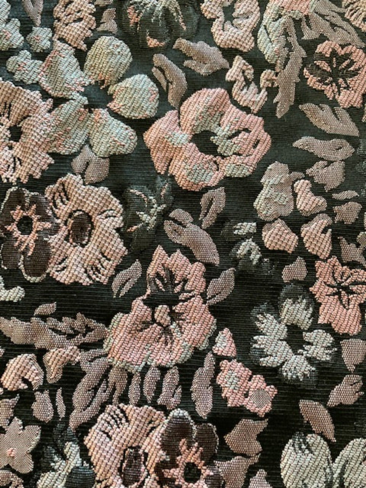 Dusty Pink Jacquard on Black Fabric – Dresses, Skirts & Tops