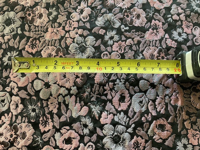 Dusty Pink Jacquard on Black