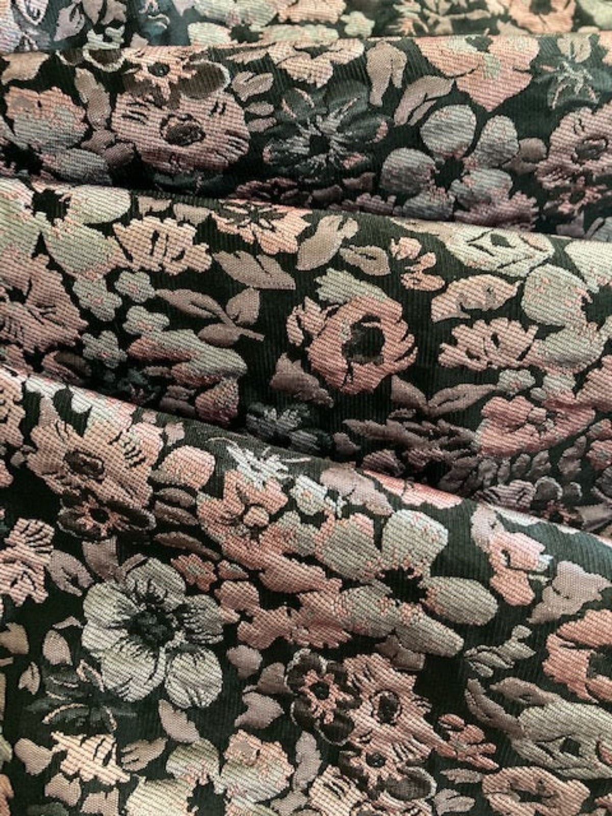 Dusty Pink Jacquard on Black